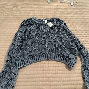 Full Tilt Navy Knit Sweater